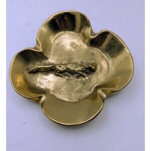 Running Fox Virginia Metal Crafters Clover Shape Ashtray Trinket Solid Brass